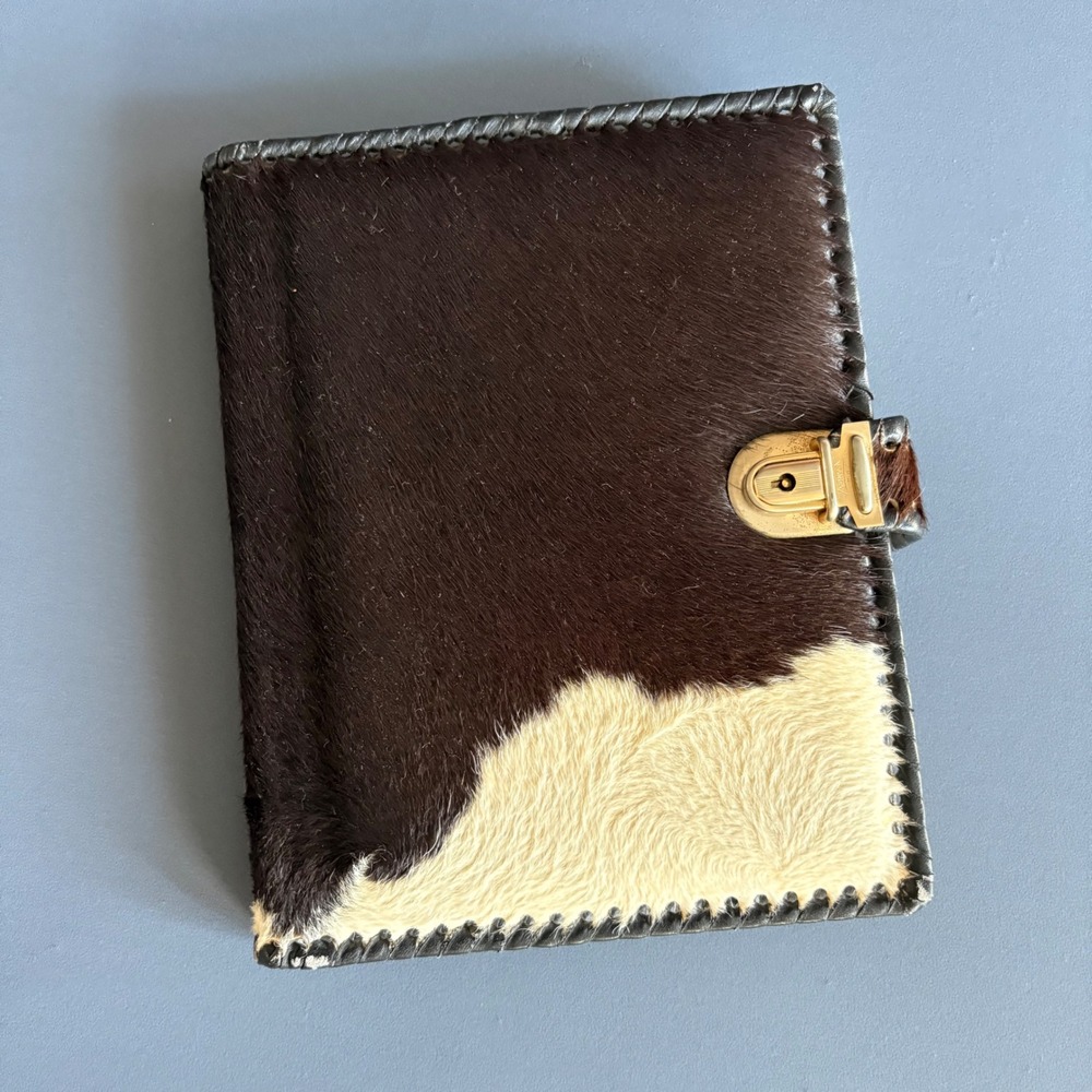 Vintage Argentine Gaucho Cowhide Writing Journal | 6x8 | Blank Pages | Folk Art